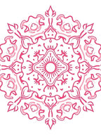 Pink Mandala Floral Pattern Rug