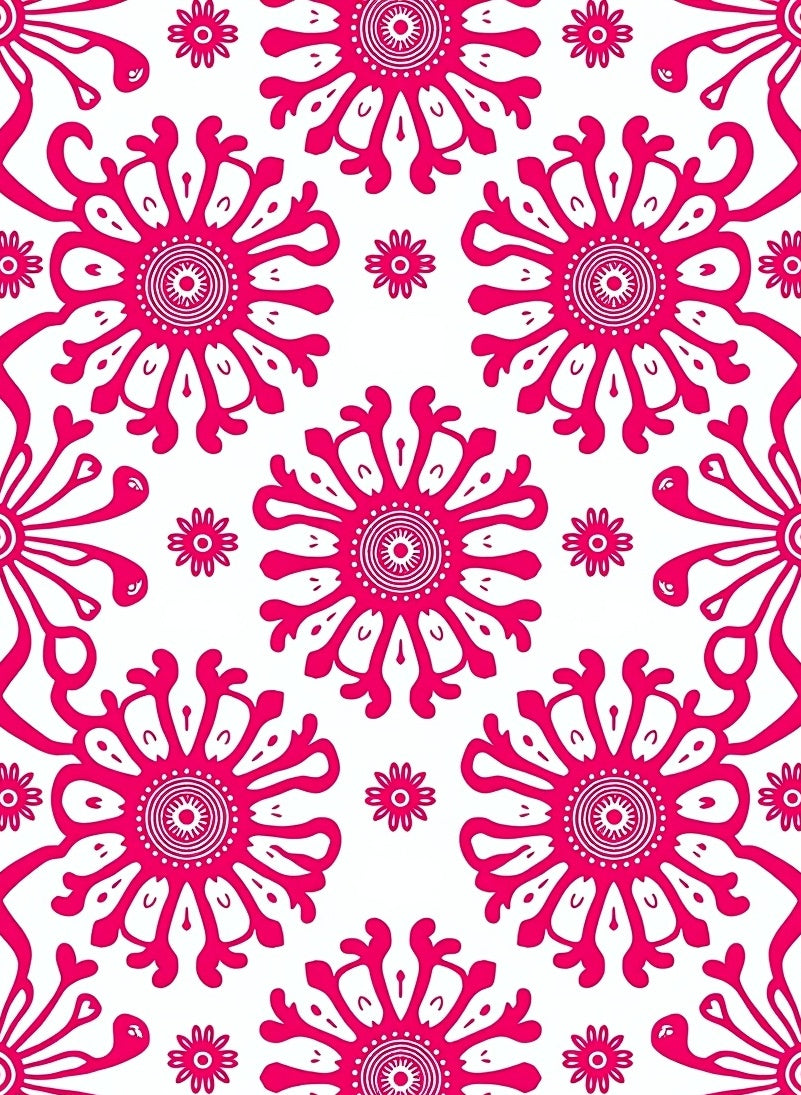 Bold Flower Sunburst Graphic Rug