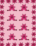 Pink Poinsettia Floral Arrangement Rug