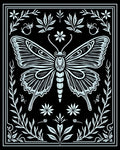 Intricate Butterfly Floral Whimsical Design Rug