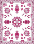 Floral Mandala Patterned Pink Rug