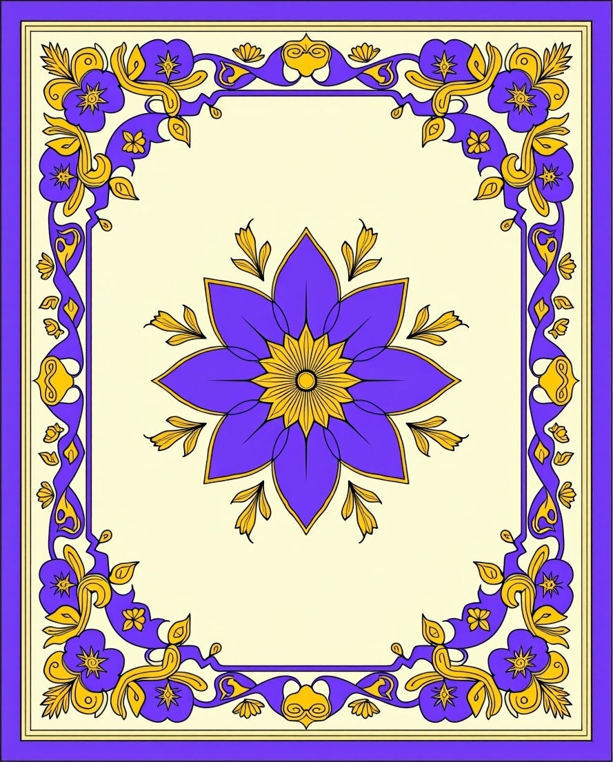 Victorian Floral Swirls Rug