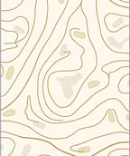 Abstract Organic Wavy Contour Pattern Rug