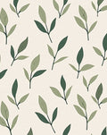 Abstract Green Leaf Pattern Design Rug