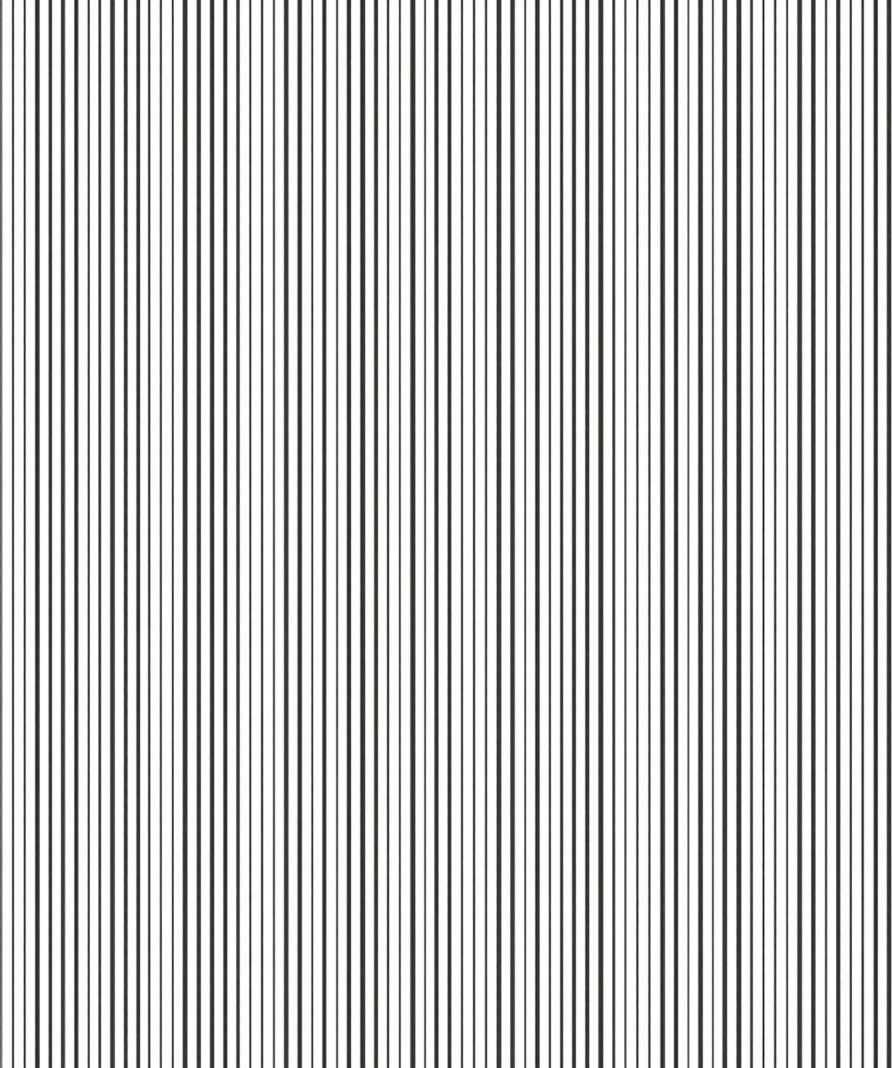 Minimalist Black White Thin Stripe Pattern Rug