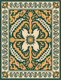 Ornate Floral Medallion Patterned Rug