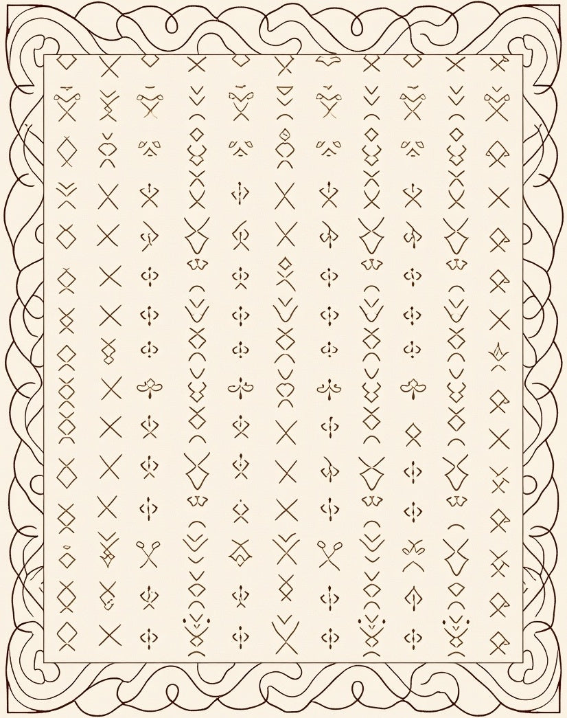 Abstract Symbols Geometric Pattern Design Rug