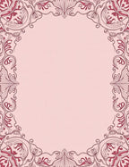 Rose Floral Art Nouveau Border Design Rug