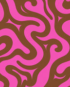 Swirl Pink Brown Abstract Pattern Rug