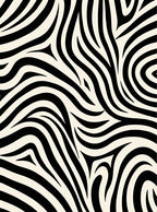 Bold Black Cream Zebra Print Rug