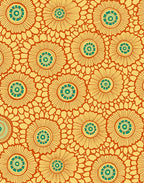 Retro Floral Sunburst Pattern Rug