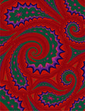 Vibrant Psychedelic Swirl Star Pattern Rug