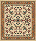 Elegant Floral Scroll Pattern Rug