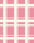 Pink and White Grid Pattern Rug