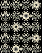 Classic Floral Emblem Pattern Rug