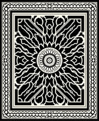 Intricate Sunburst Radial Pattern Rug