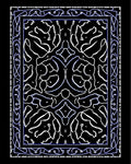 Elegant Black Abstract Organic Pattern Rug