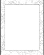 Organic Leaf Outline Border Rug