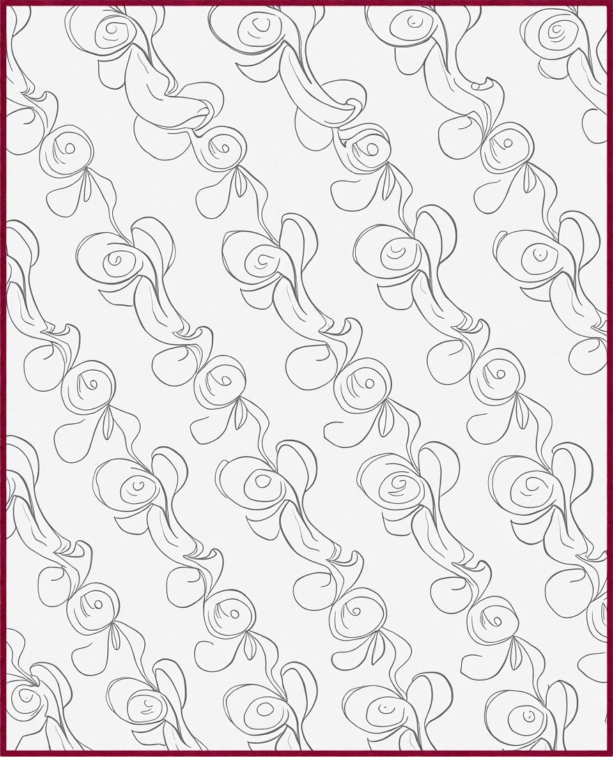 Abstract Swirl Vine Delicate Pattern Rug