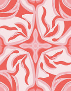 Coral Swirls Organic Pattern Rug