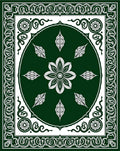 Ornate Floral Medallion Pattern Rug