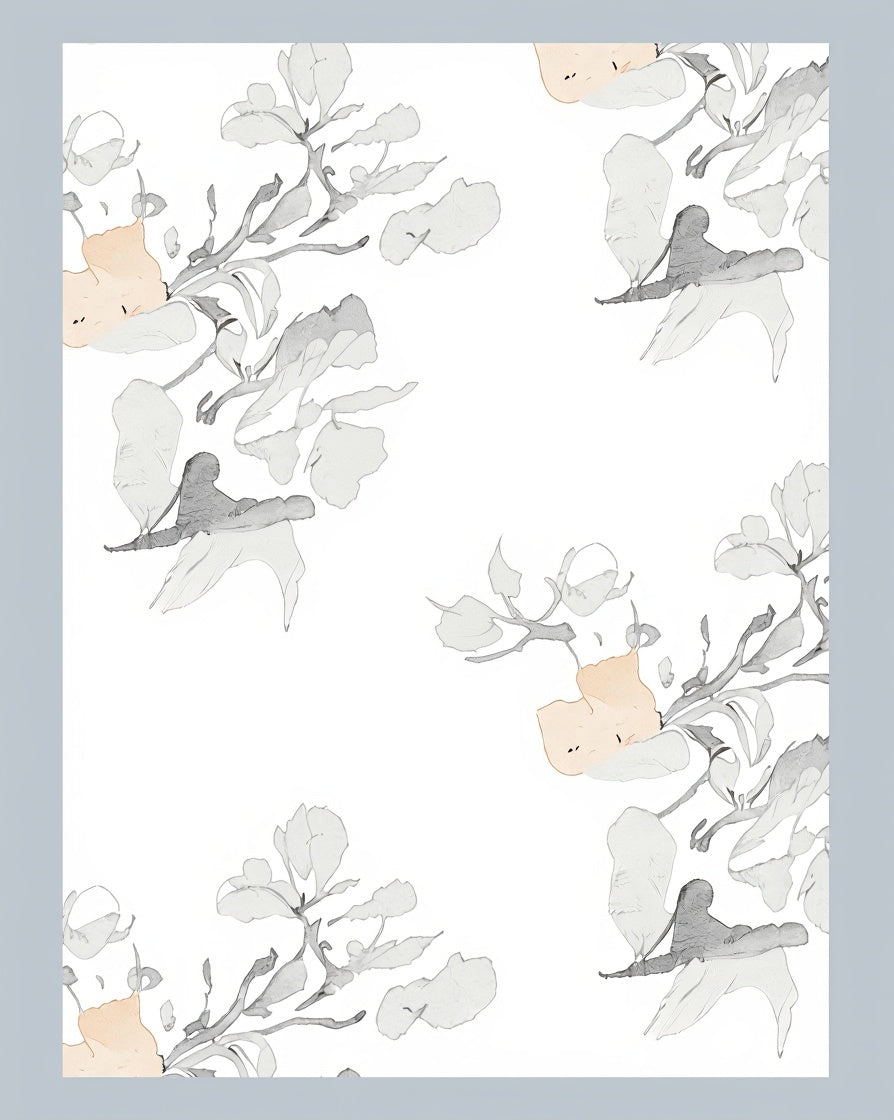 Soft Blossom Sketch Pattern Rug