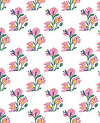 Pink Floral Bouquet Pattern Design Rug
