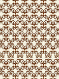 Rich Brown Abstract Geometric Swirl Pattern Rug