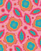 Vibrant Floral Psychedelic Pattern Rug