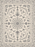 Ornate Floral Scrollwork Design Rug