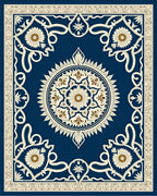 Intricate Floral Medallion Pattern Rug