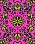 Pink Floral Mandala Pattern Design Rug