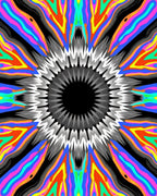 Radiant Psychedelic Sunburst Pattern Rug