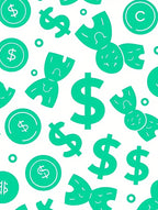 Green Dollar Fish Pattern Design Rug