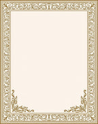 Ornate Scroll Leaf Border Rug