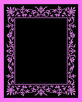 Pink Floral Vine Border Design Rug