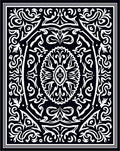 Classic Black White Intricate Ornate Rug