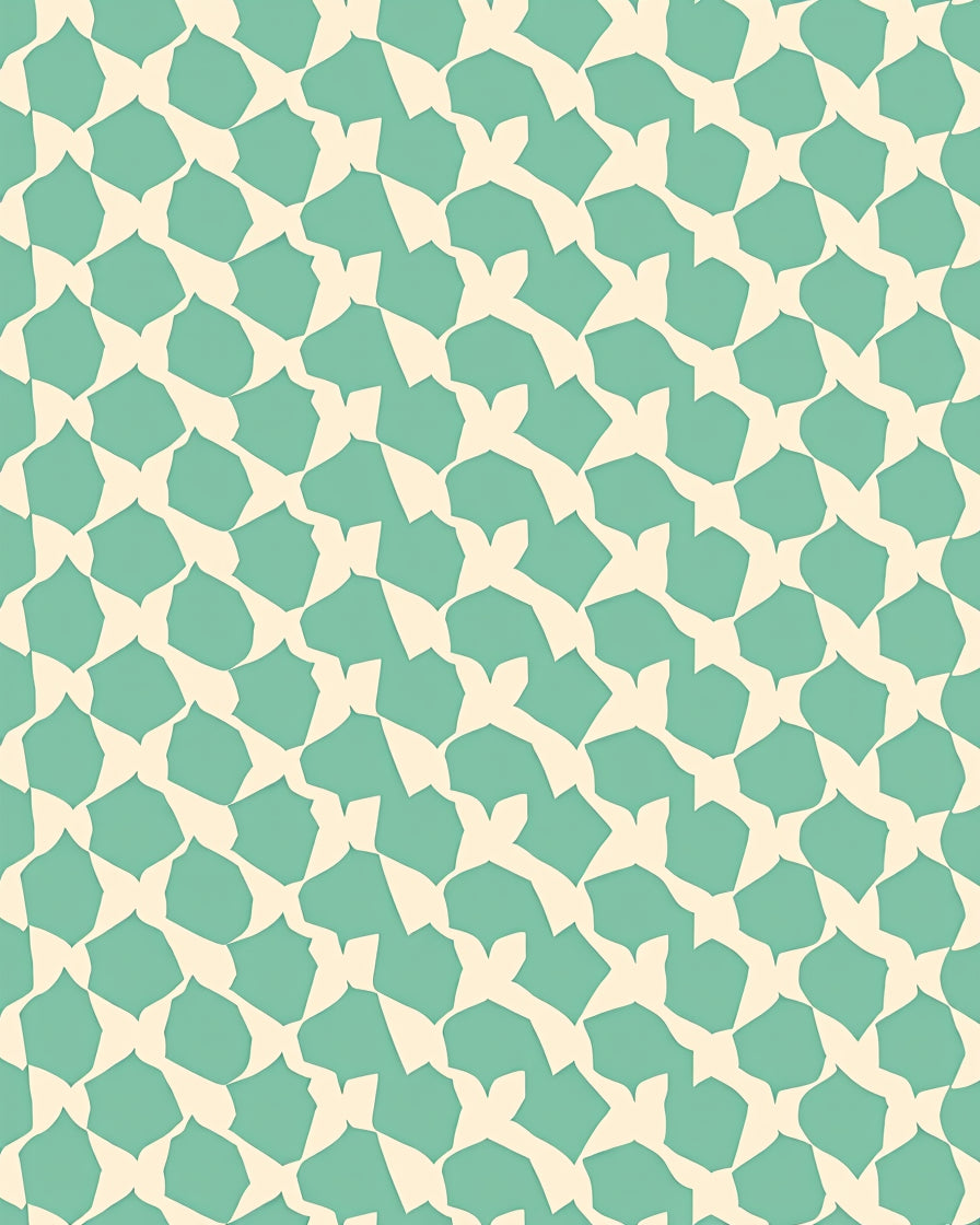 Geometric Stone Arabesque Pattern Rug