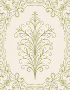 Classic Floral Scrollwork Design Rug