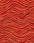 Bold Red Wavy Stripes Rug