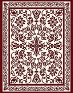 Intricate Floral Vine Pattern Rug