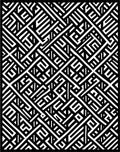 Abstract Geometric Interlocking Lines Design Rug