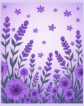 Lavender Floral Pattern Rug