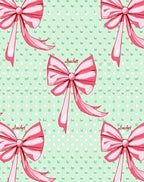 Pink Bows On Polka Dot Style Rug