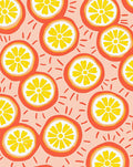 Fresh Citrus Slice Pattern Rug