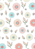 Pastel Floral Sprig Pattern Rug