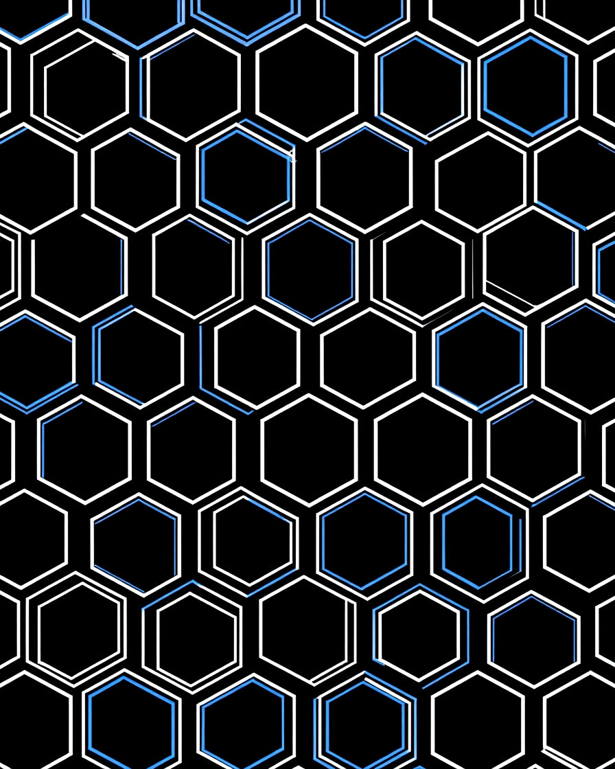 Modern Hexagonal Pattern Rug