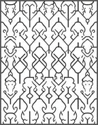 Abstract Black White Line Pattern Rug