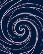 Abstract Swirls With Cosmic Glow Rug