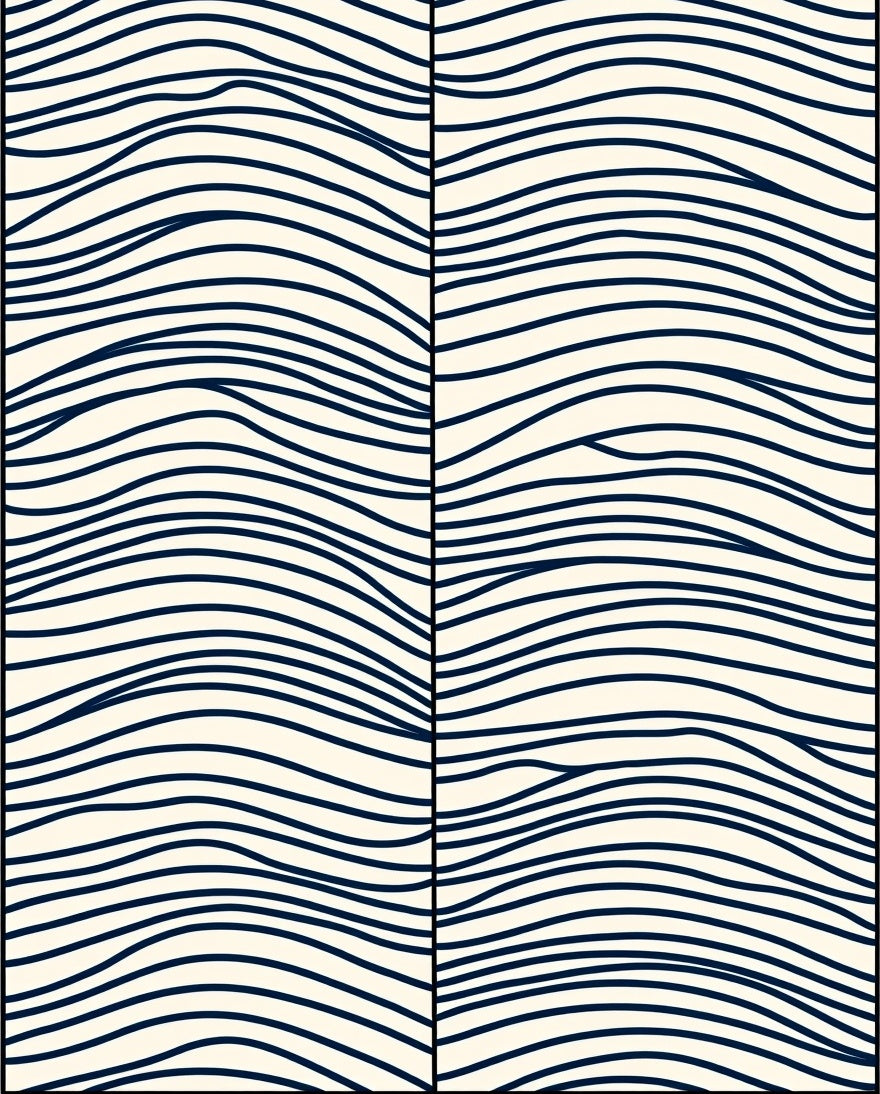 Minimalist Curved Line Pattern Rug